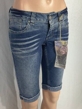 Paris Blues Size 5 Bermuda Jean Shorts Womens Denim